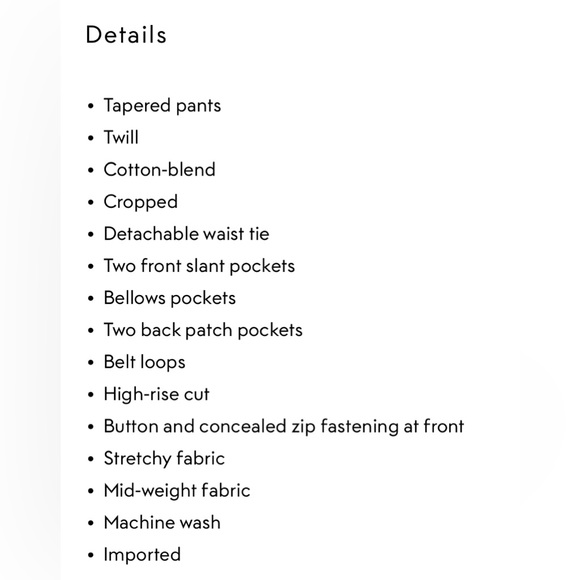 NWT J Brand Athena Utility Waist Tie Pant Black 25 $268 - Picture 4 of 7